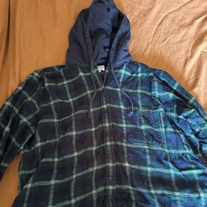 American Eagle Flannel Hoodie